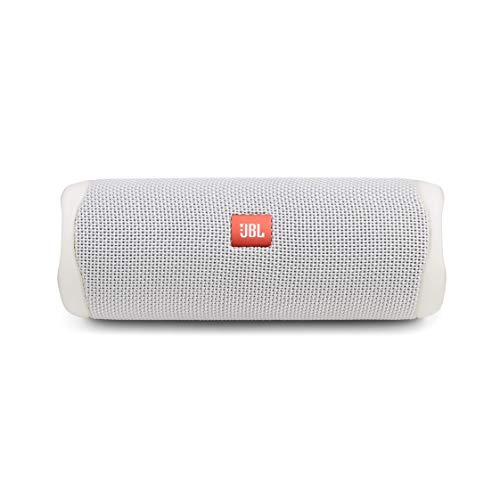 JBL Flip 5 - Altavoz inalámbrico portátil con Bluetooth, speaker resistente al agua (IPX7), JBL PartyBoost, hasta 12h de reproducción con sonido de calidad, blanco