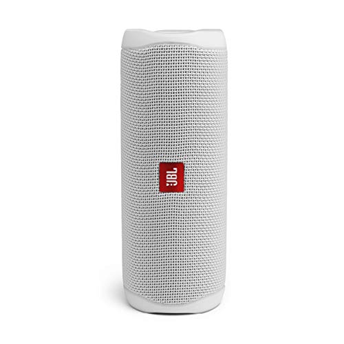 JBL Flip 5 - Altavoz inalámbrico portátil con Bluetooth, speaker resistente al agua (IPX7), JBL PartyBoost, hasta 12h de reproducción con sonido de calidad, blanco