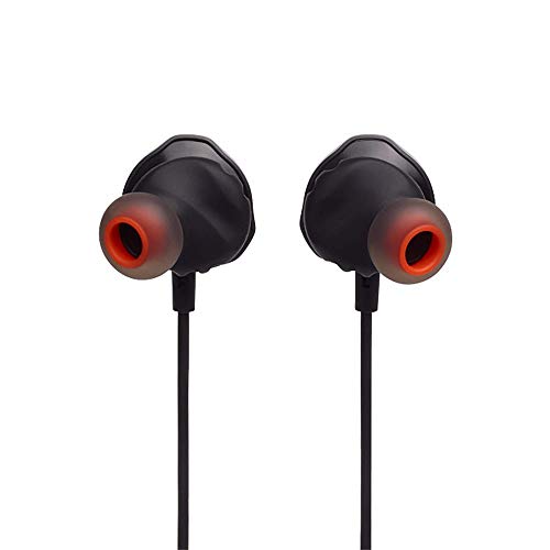 JBL Quantum 50 Auriculares intraaurales para videojuegos, con potenciador de sonido y silenciador de micrófono para hacer tus partidas más divertidas, compatible con todas las plataformas, en negro