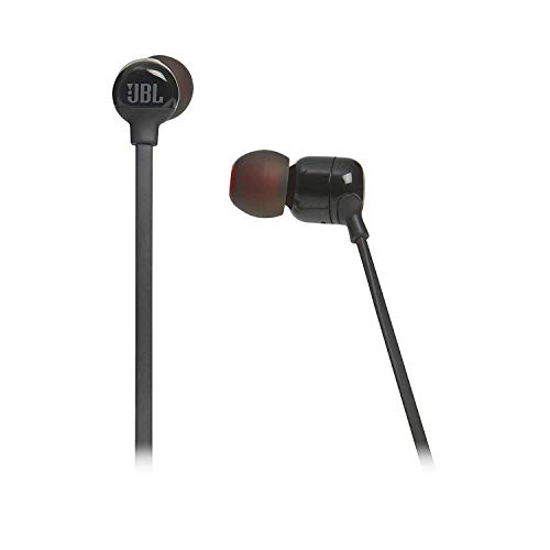 JBL T110BT - Auriculares inalámbricos con sonido Pure Bass, Bluetooth, mando a distancia y micrófono, batería de hasta 6 horas, 2h de recarga, negro