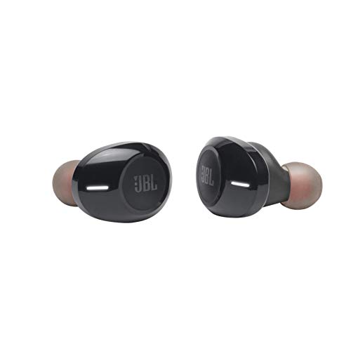 JBL Tune 125 TWS Auriculares intraaurales True Wireless con Bluetooth, Sonido Pure Bass y modo Dual Connect, hasta 32 hrs de música con estuche de carga, negro