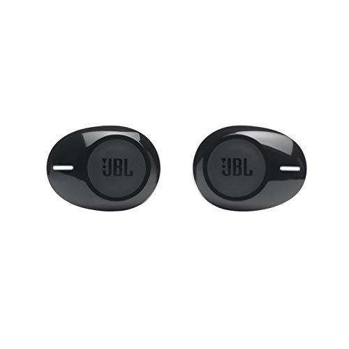 JBL Tune 125 TWS Auriculares intraaurales True Wireless con Bluetooth, Sonido Pure Bass y modo Dual Connect, hasta 32 hrs de música con estuche de carga, negro