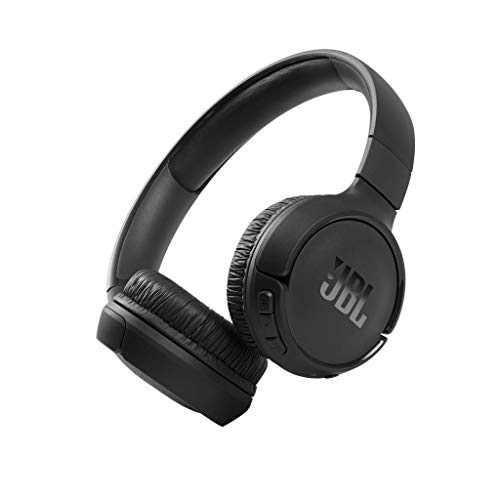 JBL TUNE 510BT – Auriculares inalámbricos on-ear con tecnología Bluetooth, ligeros, cómodos y plegables, hasta 40h de batería, Siri y Asistente de Google, con conexión multipunto, negro