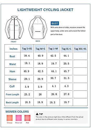 J.CARP chamarra cortavientos para mujer, superligera y visible, al aire libre, para ciclismo y correr, Large, Púrpura