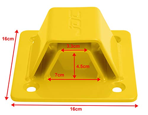 JDC Anclaje Al Suelo De Acero Endurecido De Alta Resistencia para Motocicleta - Sphere Pro - Amarillo