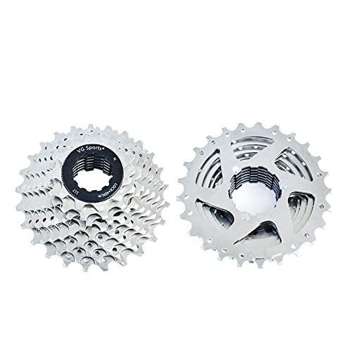 Jdon-hats FJY-Spring 9 velocidades de Carretera/Montain Bicicleta Freewheel separada Ultralight Aleación de Aluminio Cassette Bike Soporte de Rueda Libre Rueda (Color : Road 25t)