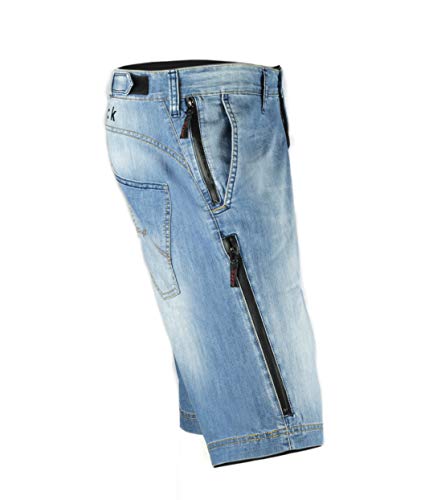 Jeanstrack Heras Jeans Pantalon Corto de Mountain Bike, Unisex Adulto, Sky, L