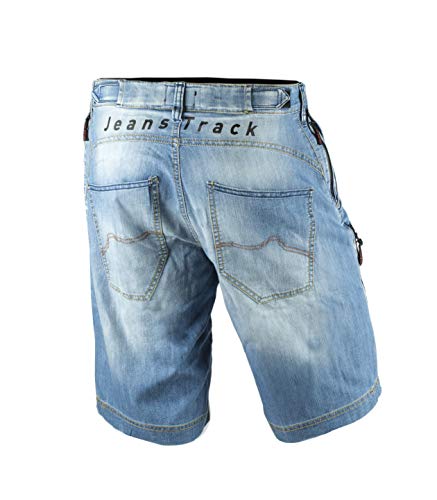 Jeanstrack Heras Jeans Pantalon Corto de Mountain Bike, Unisex Adulto, Sky, L