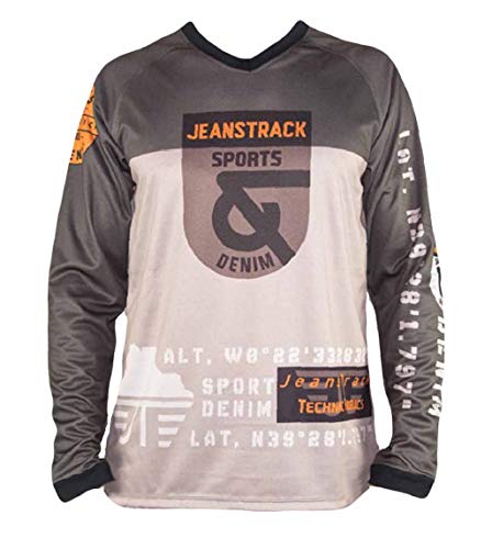 Jeanstrack Trick Camiseta técnica MTB, Beige y Marron, XL