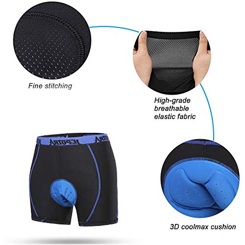 JEPOZRA Ciclismo Pantalones Cortos de Bicicleta 4D Gel de sílice Acolchado Ciclismo Calzoncillos Ropa Interior de Bicicleta MTB Bicicleta Pantalones Cortos(M, Verde)