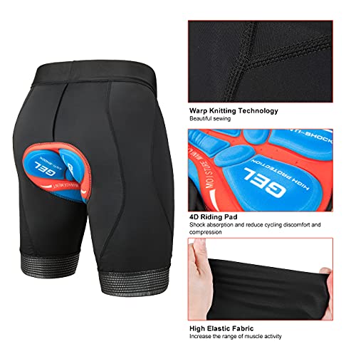 JEPOZRA Culotte Ciclismo Hombre Mujer con Badana Gel Pantalon Cortos Ciclista Pantalones Cortas MTB Endura Transpirable de Secado Rápido Mountain Bike Shorts