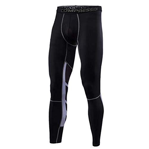 JEPOZRA Leggings Hombre Pantalones Deportivos Hombre Sundried Medias Entrenamiento,Pantalón de Compresión Secado Rápido Pantalones Deporte Mallas Largas para Running Fitness Yoga