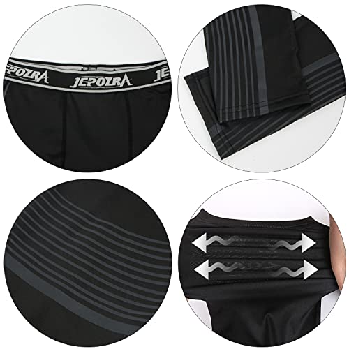 JEPOZRA Mallas Termicas Hombre Running Leggins Compresion Deporte Pantalon Gimnasio Hombre Mallas Correr para Fitness Futbol Baloncesto