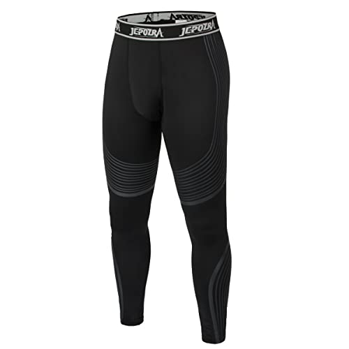 JEPOZRA Mallas Termicas Hombre Running Leggins Compresion Deporte Pantalon Gimnasio Hombre Mallas Correr para Fitness Futbol Baloncesto