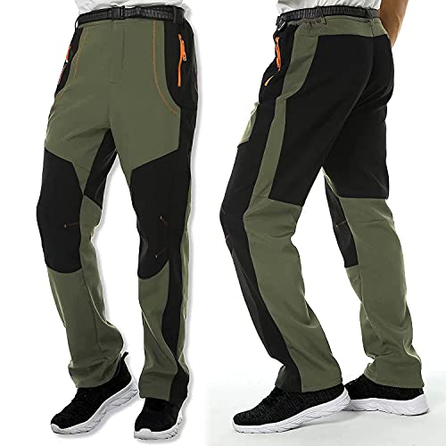 JEPOZRA Pantalones MontañA Hombre Impermeable Transpirable Secado RáPido Pantalones Trekking Funcionales Pant Largo PantalóN Largo De MontañA Prueba Viento Pantalones Deportivos