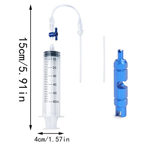 Jeringa De Plástico Bicicletas Sin Cámara y Presta Herramienta De Extracción De Válvula Obus Valvula Presta para Stans No Tubes Sealant y Otros Selladores (Herramienta Extracción Inserto Válvula)