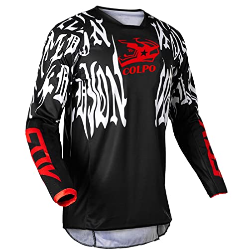 Jersey de Ciclismo al Aire Libre Camisa de Bicicleta de montaña para Hombre Camisa de Manga Larga MTB Camisa Transpirable de Motocicleta