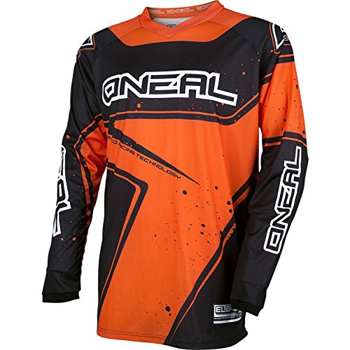 Jersey Mx Oneal 2017 Element Racewear Negro-Anaranjado (M , Anaranjado)