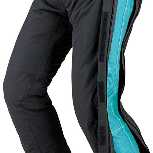 Jet Pantalones de Moto Motocicleta Textiles Impermeable con Armadura Zipper (52 Corto/Cintura 36" Longitud 30"(XL), Negro)