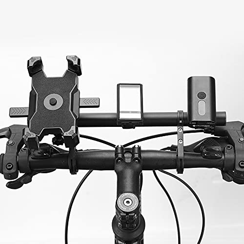 Jevina Abrazadera para manillar de bicicleta, 30 cm, soporte de aleación de aluminio, para fijar el velocímetro de los faros del GPS