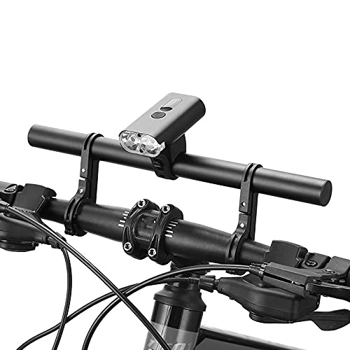 Jevina Abrazadera para manillar de bicicleta, 30 cm, soporte de aleación de aluminio, para fijar el velocímetro de los faros del GPS