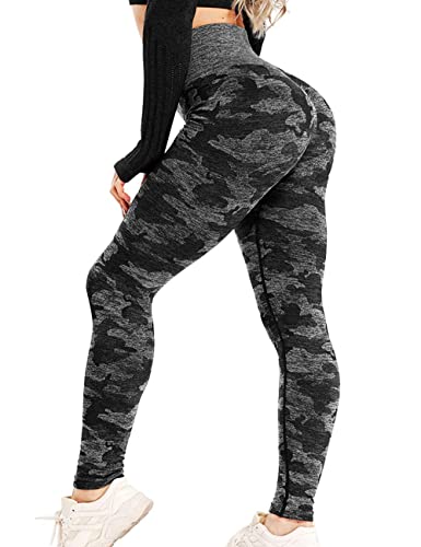 JFAN Pantalones de Yoga para Mujer Sujetador de Yoga Camuflaje de Cintura Leggings de Compresión Ropa Deportiva para Deportes de Gimnasio, Sujetador y Pantalones Venden por Separado