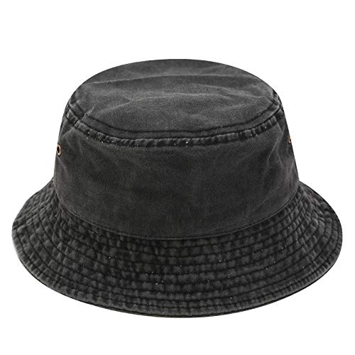 JFAN Sombreros de Pescador Vintage Algodón Sombrero de Cubo de Color Liso Lavado Gorra de Sol de Viaje para Hombre y Mujer