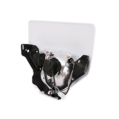 JFG RACING Blanco universal 12 V/35 W motocicleta faro halógeno cabeza lámpara carenado máscara para Husqvarna Motocross Enduro Supermoto