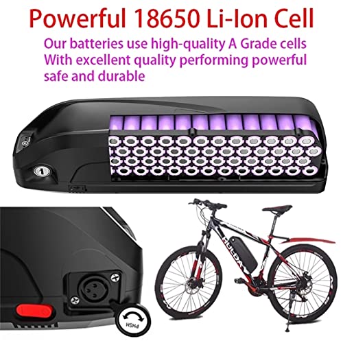 JHKGY Batería De Litio 18650 Ebike,Batería De Litio De La Bici Eléctrica 52V,Paquete De Iones De Litio De Hailong,para 250W 350W 500W 750W 1000W Motor Eléctrico De Bicicleta De Montaña,8AH