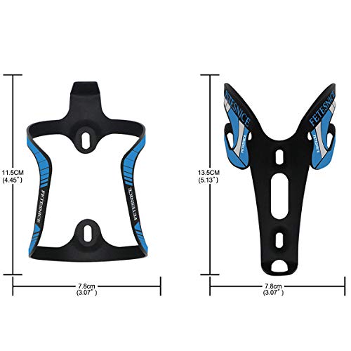 jiankun - Portabidón Ajustable para Bicicleta, aleación de Aluminio Ligero, Soporte para Botellas con Manillar, Azul + Azul.