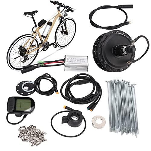 Jiawu Kit de Motor de Cubo de Rueda Trasera, Resistente Al Agua, de Alta Velocidad, Resistente, Kit de Conversión de Bicicleta Eléctrica, Alta Eficiencia, Fácil de Operar para Bicicleta(29 Pulgadas)
