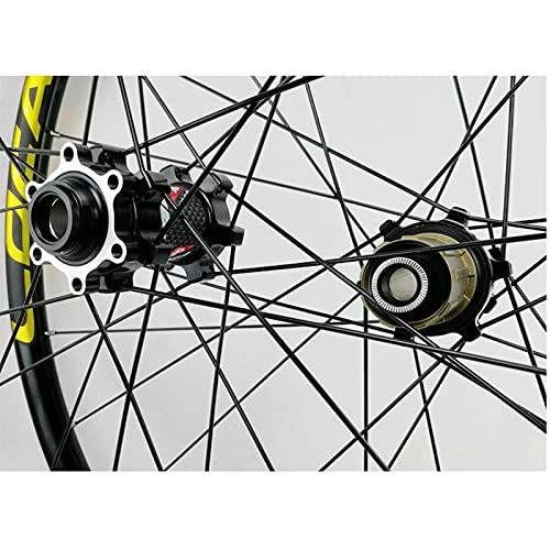 JIE KE Llanta de Bicicleta Ruedas de Bicicleta 26/27.5/700c/29 Bike Wheelset Phru Thru Disc Freno de Disco 24 Orificios Arena voladura Frente Trasero Rim 8-12 Velocidad for MTB Ciclismo de Carretera