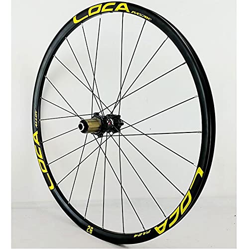 JIE KE Llanta de Bicicleta Ruedas de Bicicleta 26/27.5/700c/29 Bike Wheelset Phru Thru Disc Freno de Disco 24 Orificios Arena voladura Frente Trasero Rim 8-12 Velocidad for MTB Ciclismo de Carretera