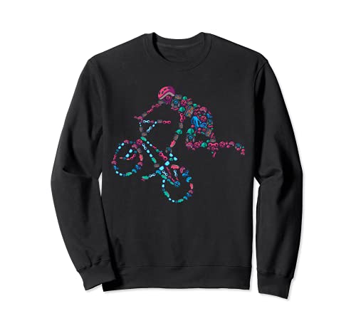 Jinete freestyle de BMX stunt dirt bike Sudadera