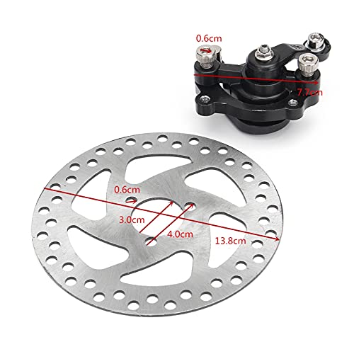 JINJUANYAO Rotores de Freno de Disco Trasero de 140 mm Kit de calibrador de Freno Encajar for 2 Tiempos 47cc 49cc Motor de Gas eléctrico Bicicleta Mini Kits de Suciedad Canal de televisión británico