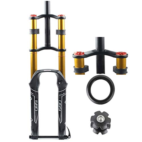 JINMEI MTB Air Dh Horquilla De Suspensión para Bicicleta 26/27.5/29"Bicicleta De Montaña Doble Hombro Descenso Rappel Amortiguador Amortiguador Freno De Disco Am/FR Recorrido 130 Mm