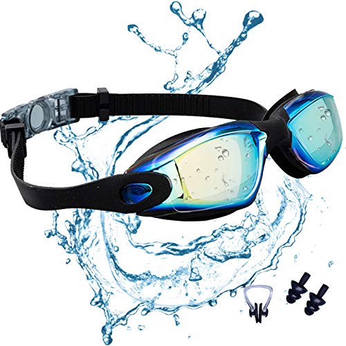 BEZZEE PRO Gafas de Natación - gafas natacion antivaho Protección UV con  Estuche de Almacenamiento – Herméticas y Correa de Silicona Ajustables para