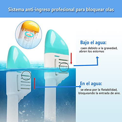 JINPXI Máscara de Buceo,Máscara de Snorkel con 180° Vista Panorámica,Gafas Buceo de Cara Completa Anti-Niebla y Anti-Fugas,Máscara Facial de Esnórquel Soporte Camara Deportiva para Adultos y Niños