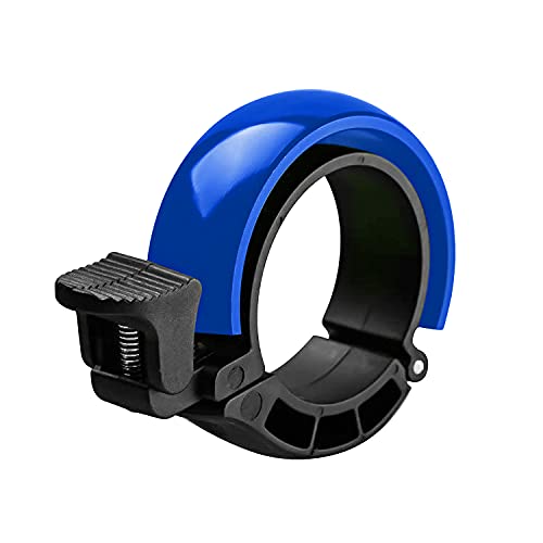 JINYJIA Timbre Bicicleta, Timbre Bici Aleación de Aluminio, Innovador Diseño en O, Sonido Fuerte y Claro Anillo de Bicicleta para Manillares de 22.2-31.8 mm, para Bici de Carretera, MTB (Azul)