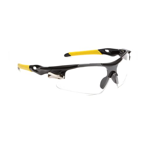 JJ LMS Gafas padel gafas proteccion padel con lentes protectoras transparentes gafas de seguridad deportiva pádel + paño antivaho para una visión óptima + pegatina de paddle