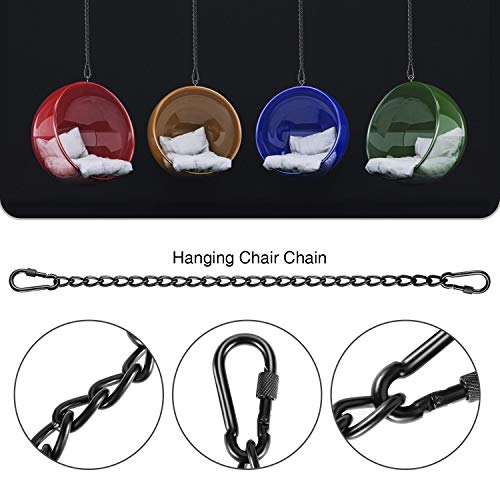 JJDPARTS Cadena, Silla Colgante con Hamaca Kits Colgantes de Cadena con Dos mosquetones para Hamaca, Saco de Arena, Silla Colgante Interior al Aire Libre (Two Chains 60cm | 23")