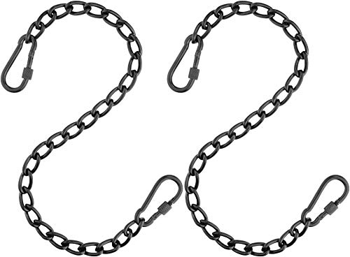 JJDPARTS Cadena, Silla Colgante con Hamaca Kits Colgantes de Cadena con Dos mosquetones para Hamaca, Saco de Arena, Silla Colgante Interior al Aire Libre (Two Chains 60cm | 23")