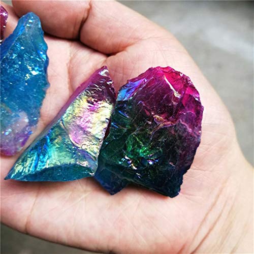 JKLJKL 100g Bismuto Titanio Angel Aura Cuarzo Cristal Gravel Crystal Crystal Piedras caídas Ornamentos