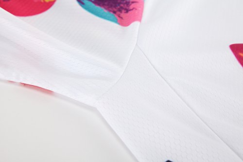 JNL 2018DN (Cojín 3D)(Traje tamaño:M) Corta Jerseys Mujer sudo para Rendimiento Manga Rompevientos Maillot de Ciclismo Chaleco Ropa Transpirable Moda los