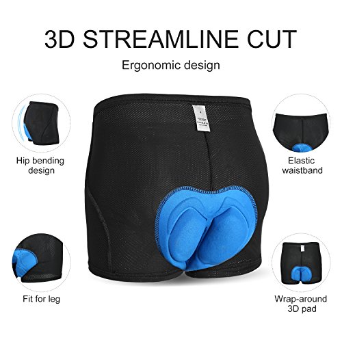 JOGVELO Culotes Ciclismo Hombre, Calzoncillos Ciclismo con Gel Almohadilla Respirable Anti-Choque para Hombre Mujer S