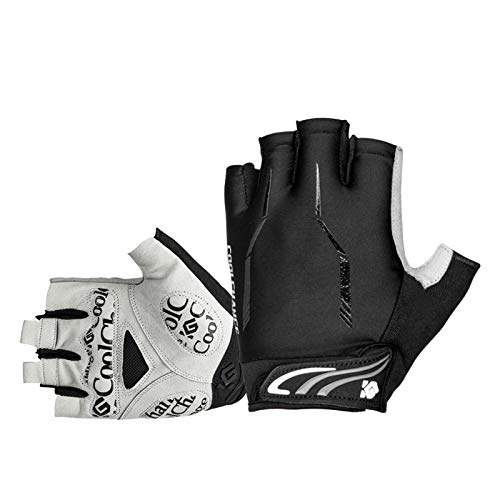 JOGVELO Guantes Ciclismo, Guantes MTB Cortos con 5MM Gel Almohadilla de Bici Verano para Hombre (Negro, L)