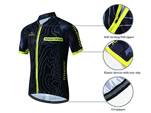 JOGVELO Maillot Ciclismo, Ropa Ciclismo Conjunto Hombre Jersey + Culotes Ciclismo Reflectante Transpirable, XL