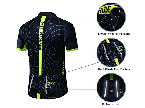 JOGVELO Maillot Ciclismo, Ropa Ciclismo Conjunto Hombre Jersey + Culotes Ciclismo Reflectante Transpirable, XL