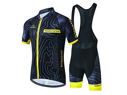 JOGVELO Maillot Ciclismo, Ropa Ciclismo Conjunto Hombre Jersey + Culotes Ciclismo Reflectante Transpirable, XL