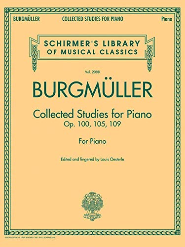 Johann friedrich burgmuller: collected studies for piano - op.100, op.105, op.109 piano: Op. 100, 105, 109 , Vol. 2088 (Schirmer's Library of Musical Classics)